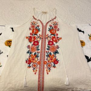 Plus embroidered dress